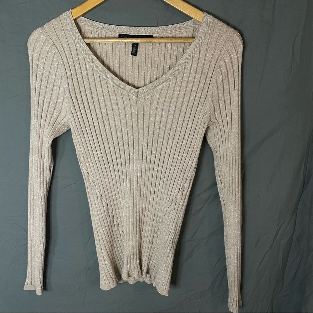 White House Black Market sparkle long sleeve